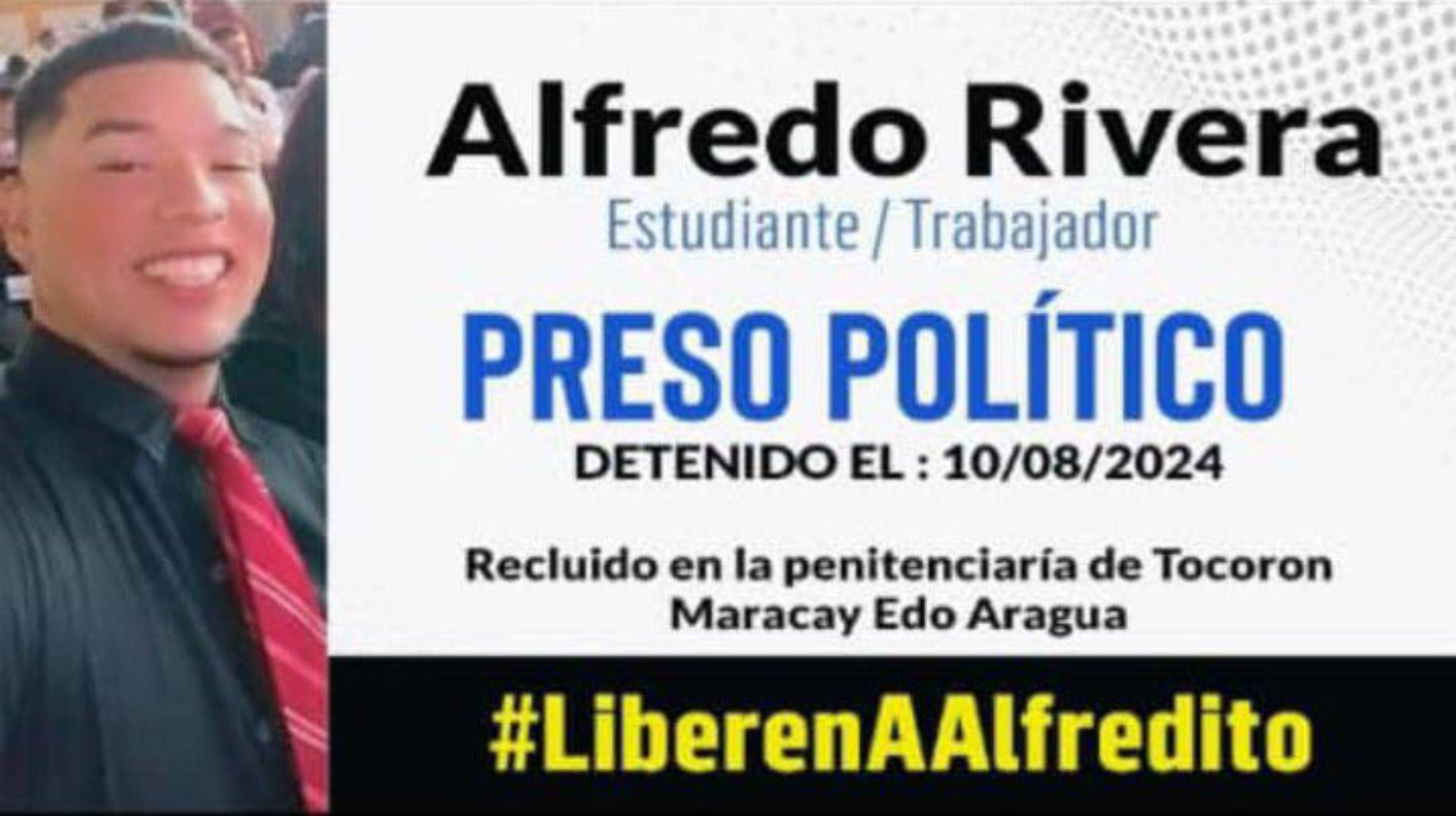 Comité por la Libertad y familiares reclaman atención médica urgente para preso político, Alfredo Rivera, en Tocorón Comité por la Libertad y familiares reclaman atención médica urgente para preso político, Alfredo Rivera, en Tocorón