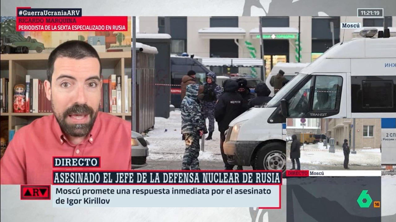 Marquina reacciona al atentado de Ucrania contra el jefe de la defensa nuclear de Rusia: “Intenta humillar al país” Marquina reacciona al atentado de Ucrania contra el jefe de la defensa nuclear de Rusia: “Intenta humillar al país”