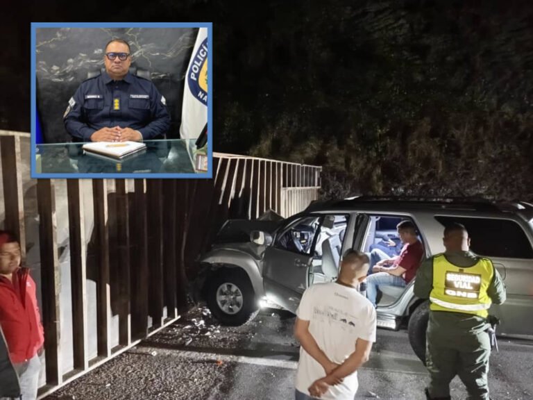 Muere un jefe de la PNB de Aragua en accidente que dejó tres policías heridos