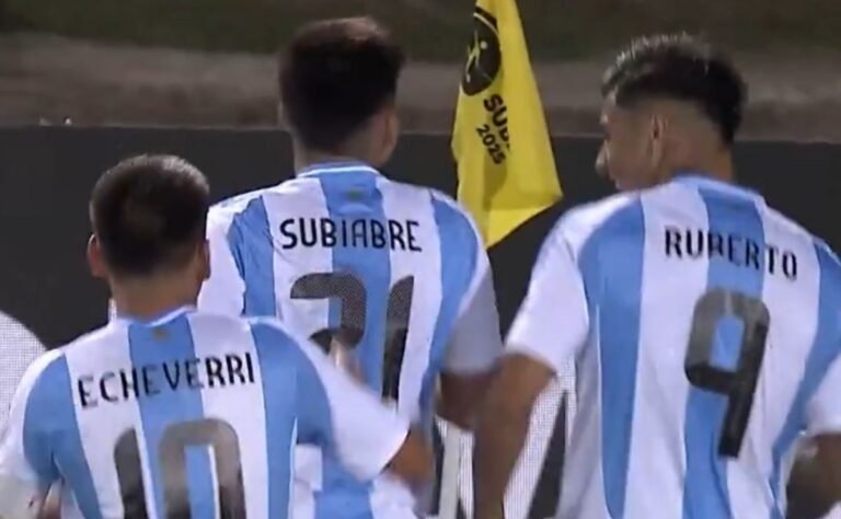 los goles de Subiabre, Echeverri y Ruberto en Argentina vs. Brasil