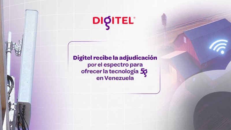 Digitel recibe la adjudicación por el espectro para ofrecer la tecnología 5G en Venezuela Digitel recibe la adjudicación por el espectro para ofrecer la tecnología 5G en Venezuela