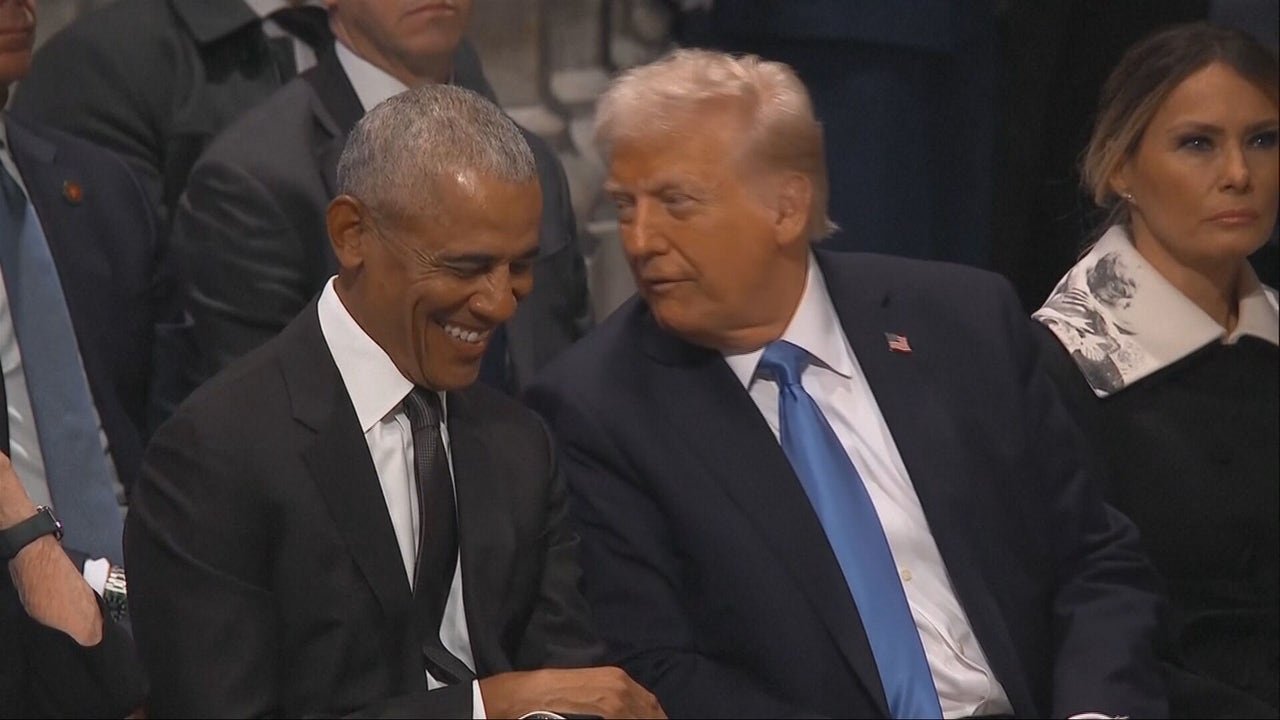 Las risas de Trump con Obama durante el funeral de Jimmy Carter que no gustan a Kamala Harris Las risas de Trump con Obama durante el funeral de Jimmy Carter que no gustan a Kamala Harris
