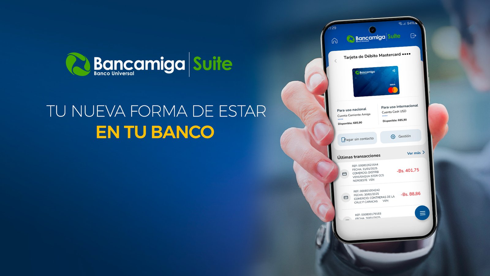 Bancamiga Suite: Un banco en tus manos que facilita la gestión financiera Bancamiga Suite: Un banco en tus manos que facilita la gestión financiera