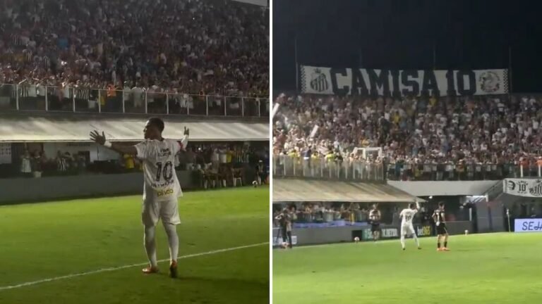 La celebración del primer gol de Neymar en su regreso a Santos es a lo que llaman “aura”: vean y escuchen