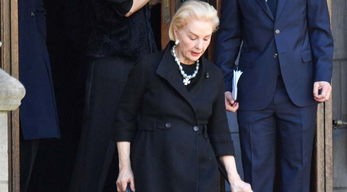 Carolina Herrera, la imagen de la desolación en el funeral de Reinaldo, el amor de su vida