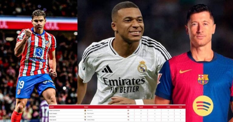 Julián Álvarez mete presión a Lewandowski y Mbappé