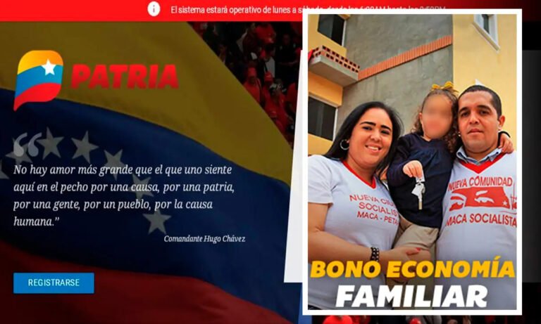Gobierno paga el bono Economía Familiar de mayo por Patria