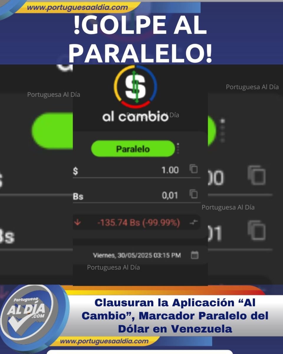 Clausuran la Aplicación “Al Cambio”, Marcador Paralelo del Dólar en Venezuela⁣ – portuguesaaldia.com