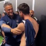 Un reencuentro "muy especial" en el adiós de Messi al Mundial de clubes: abrazo con Luis Enrique, camiseta con Hakimi y foto con Dembélé